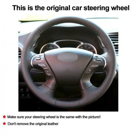 2015- Nissan Murano Z52 Hand Sewing Car Steering Wheel Cover For | Microfiber