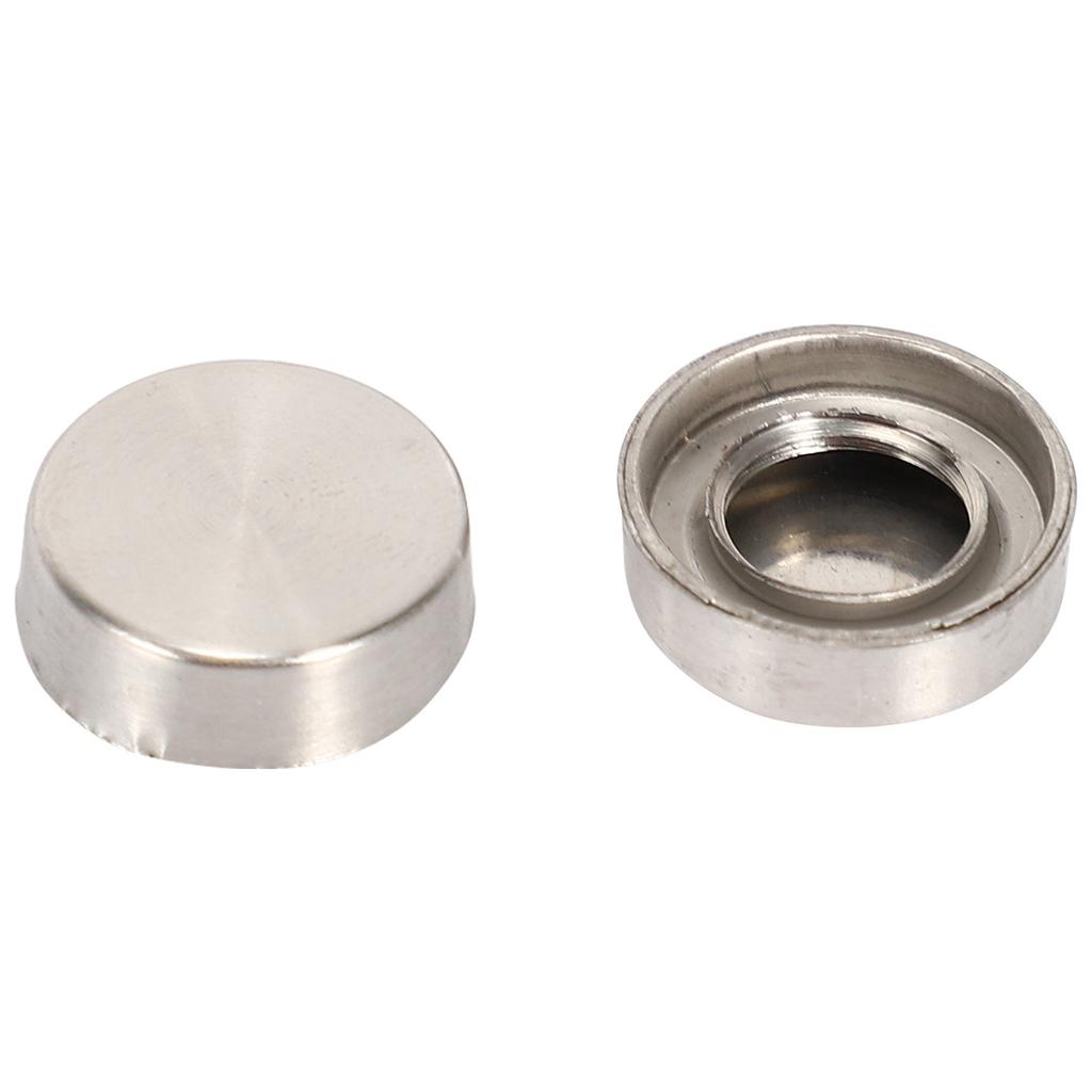 ABUL-16 Mm Stainless Steel Mirror Nails Screw Cap (16 Pieces)