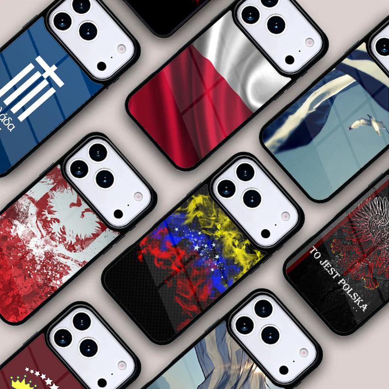 Greece Poland Venezuela Flag soft Phone Case For IPhone 17 16e 15 14 13 12 11 Pro Max Air Mini Soft Protective Cover