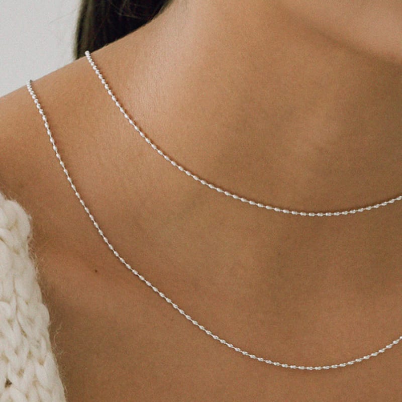 BRILLPIECE egg ball chain necklace(short/long)