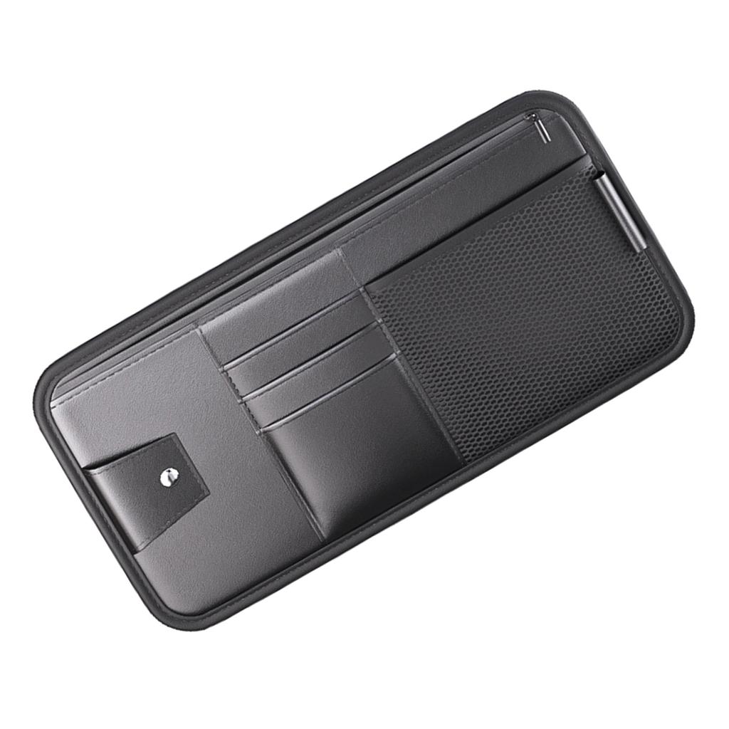 Vehicle Sun Visor Case Bag with Sunglass Holder Multifunction Pocket Organizer Upgrades For Auto Interior Accessories