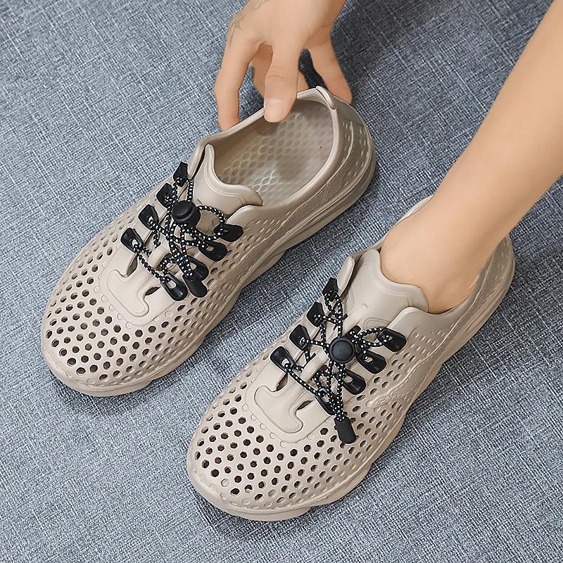 Men Sandals Men's Summer Slippers Comfortable Eva Soft Sole Slides Dual-use Indoor Soft-soled Garden Shoes Wear Beach Shoes