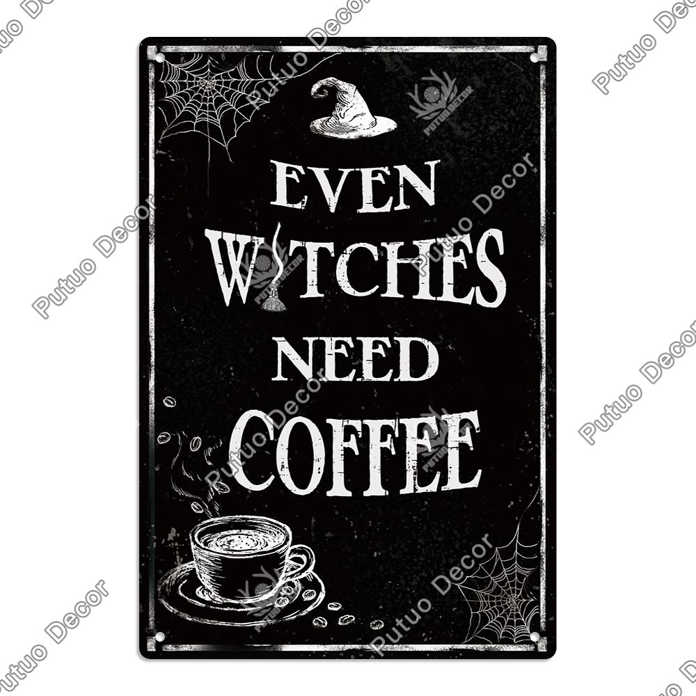 Putuo Decor Happy Halloween Vintage Metal Tin Sign,Wall Art Decor for Home Coffee Shop Cafe Office, 7.8 X 11.8 Inches Gifts