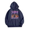 Unisex Lightweight Long-Sleeve Printed Hooded Pullover Sweatshirt