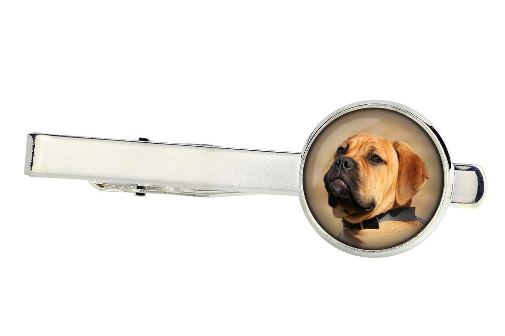 Bullmastiff - cufflinks and tie with your photo, a suit decoration, men's jewelry from the Art-Dog brand.