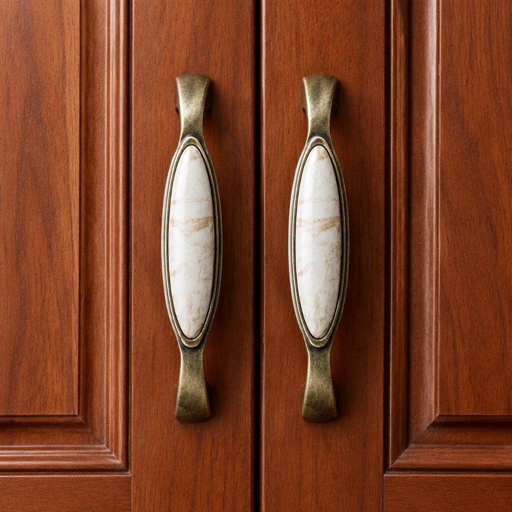 Marble Vein Ceramic Cabinet Knobs Antique Crack Furniture Handles Wardrobe Handles Cabinet Doors