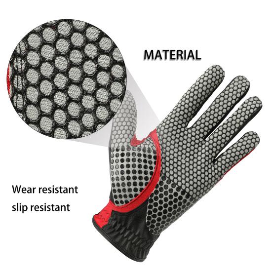 Rękawice golfowe ze sztucznej skóry, antypoślizgowe, leworęczne, golfowe, dobry chwyt