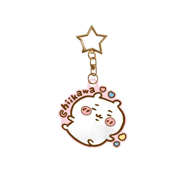 

Japanese Comic Chiikawa Acrylic Keychain Loose-leaf Package Decoration Pendant Hachiware Usaqi Keychain Pendant Decoration