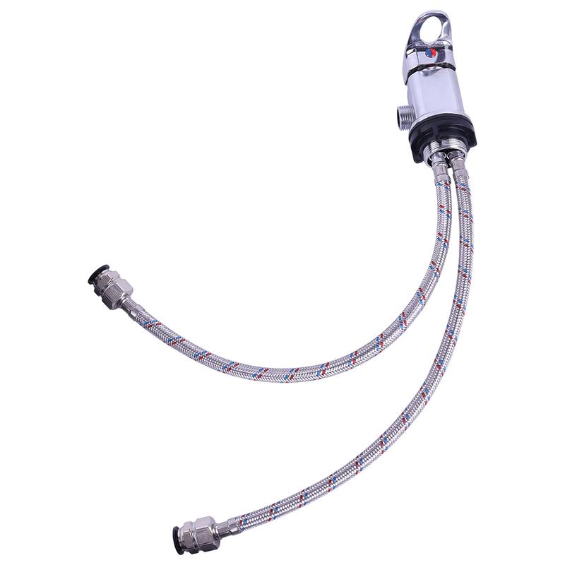 1 Set Caravan Chrome Shower Mixer With 12mm Push Fit Tails Outlet 1/2" Motorhome Campervan Van Accessories