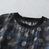 2025 Women's Chic Colorful Print Short-Sleeve Summer T-Shirt with Round Neck