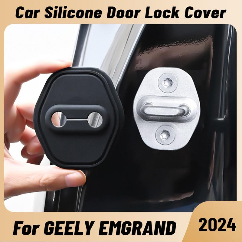 For GEELY EMGRAND 2024 2025 Car Door Shock Absorber Door Lock Protector Silicone Auto Door Lock Latches Cover Accessories