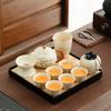 High-end office tea lifting beam pot household light luxury merchandise gifts Chinese gold silk ancient rhyme tea set high-end gift box
