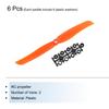 uxcell 6pcs 8040 RC Propeller Blades, 2-Vane, 20.3cm Diameter, Plastic RC Aircraft Quadcopter Prop Replacement with Orange 9 Plastic Washers