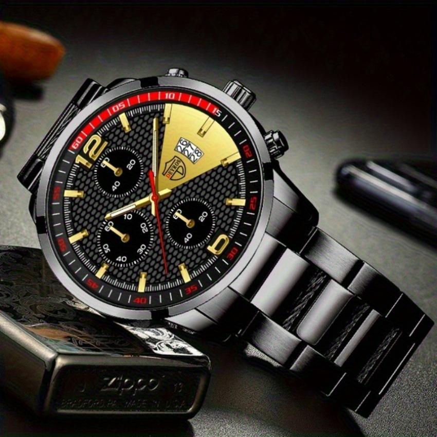 2pc Men's Quartz Watch Set, Men's Casual Watch, Business Watch, Men's Gift