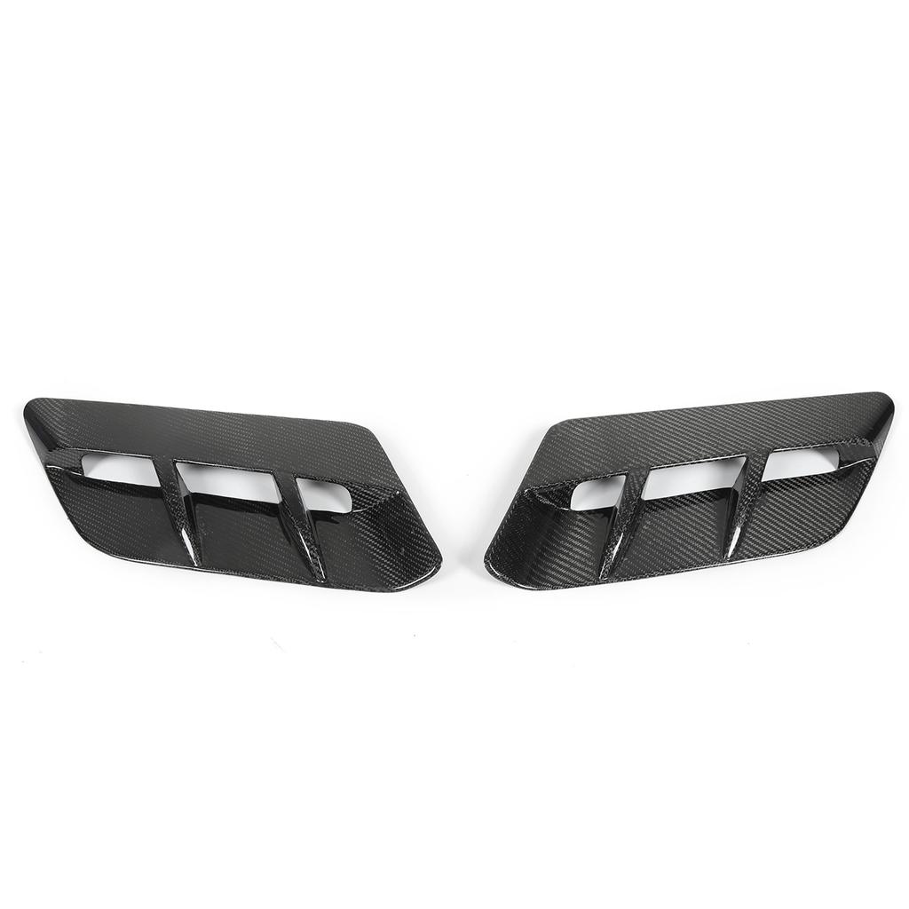 Engine Hood Bonnet Air Outlet Vent Cover Trim Carbon Fiber Replacement for Dodge Challenger SXT 2015‑2022
