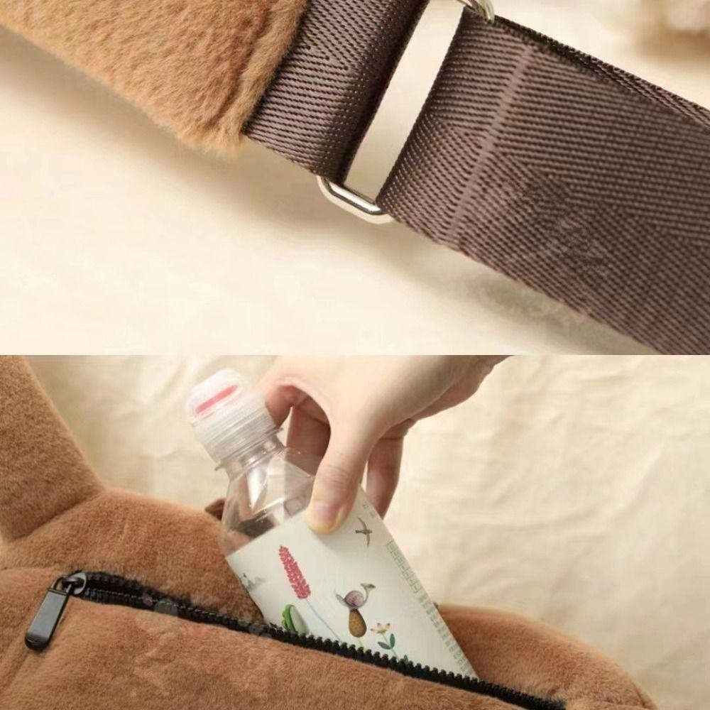 Stuffed Capybara Plush Bag Animal Capybara Handbag Capybara Plush Chest Bag  Kids Birthday Gift