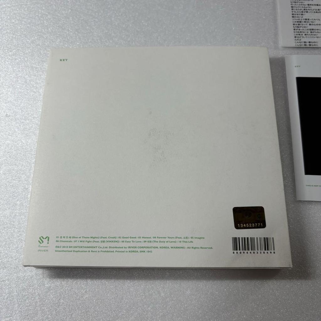 [USED] SHINee Key KEY FACE CD Trading Card Solo WHITE