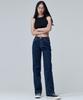 Marop 9101 Brushed High-Rise Wide Denim Pants (Dark Indigo)