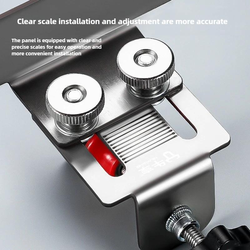 1-8PCS Cabinet Door Mounting Fixture Adjustable Cabinet Door Mounting Locator Household Stainless Steel Mounting Bracket