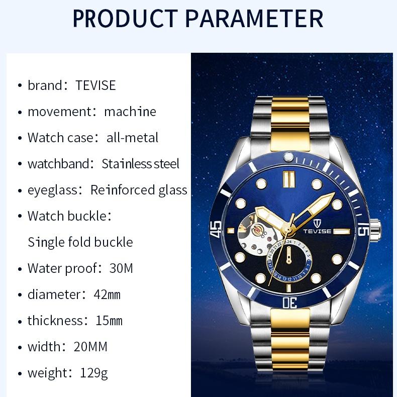 Men Watch Green Waterproof Watch for Men Stainless Steel Automatic Mechanical Watch Men Luxury Watch Luminous Wristwatch