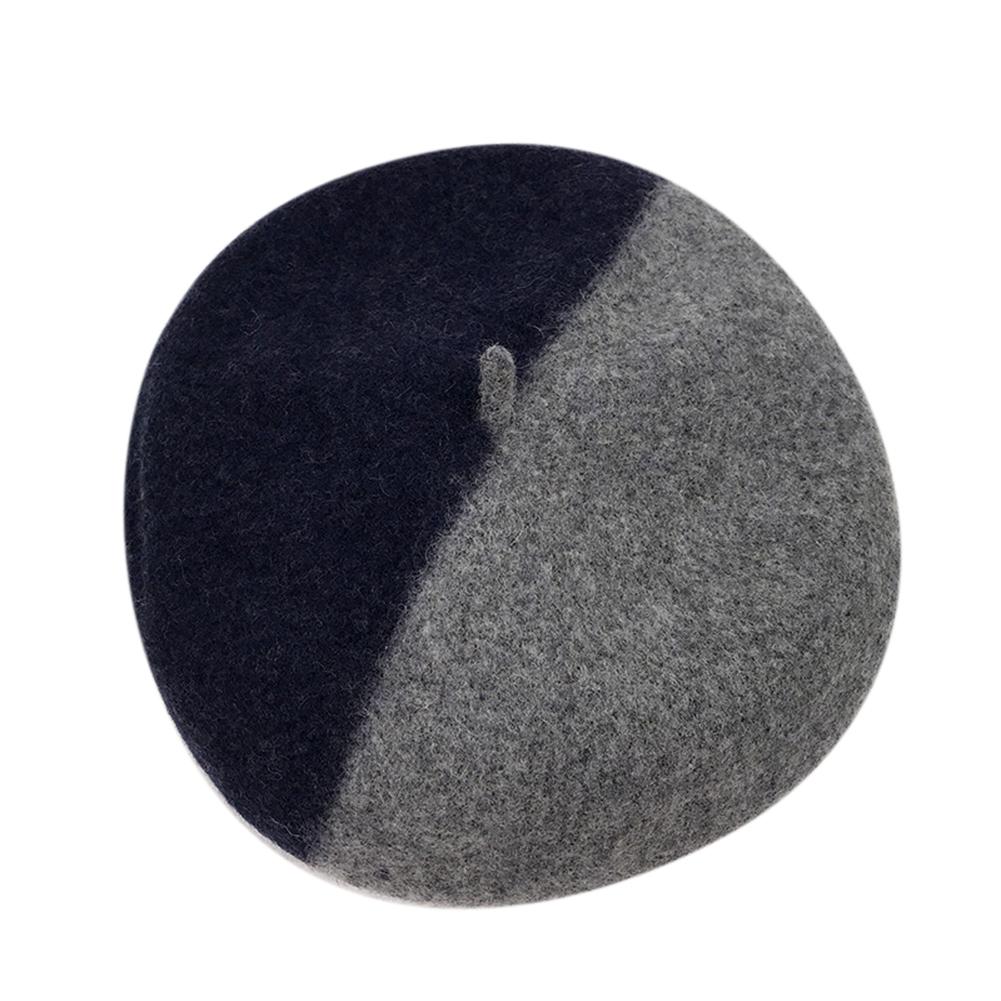 Female Winter Hats Double Color Matching Beret Cap Fashion Soft Cashmere Hats