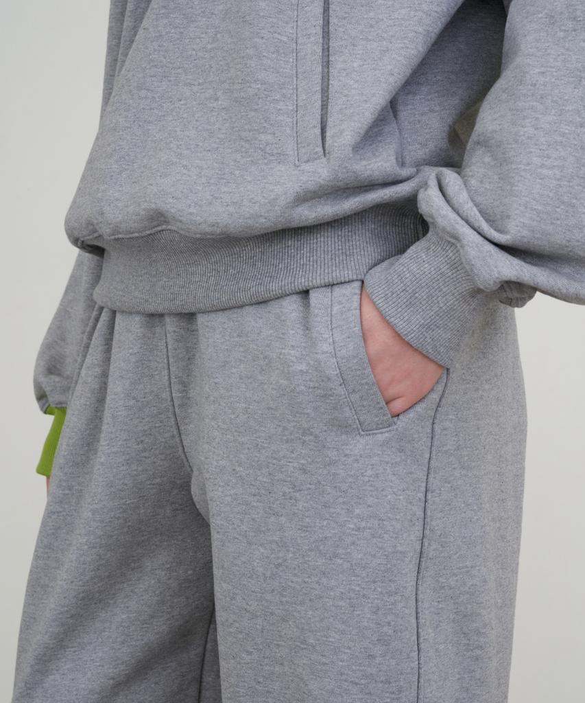 APEGO SPORTS Semi Balloon Sweat Pants Melange Gray