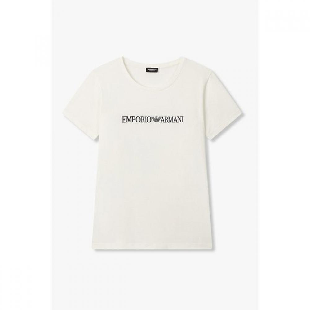 Emporio Armani Women S ShorT Sleeve Lounge T ShirT  Logo Embroidered S(90)