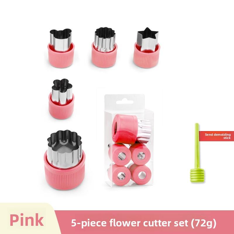 Household Kitchen Mold Set Baby Complementary Food Butterfly Noodle Mold Fruit and Vegetable Cutting Mold Stainless Steel Biscuit Embossing Mold