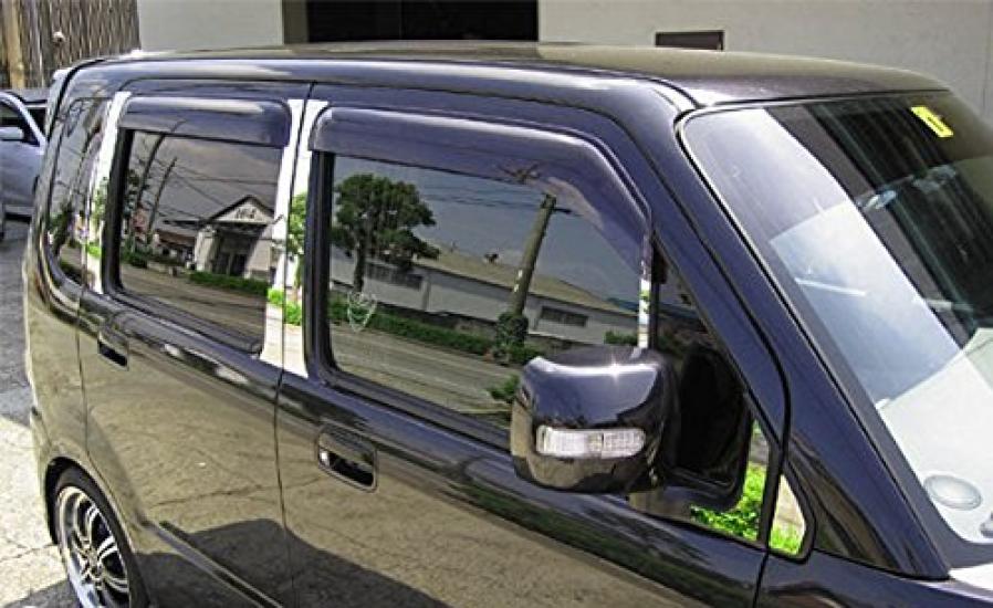 BRIGHTZ Stainless Steel Plated Pillar Panels for Wagon R Visor Compatible with H22 Wagon and Wagon R Ultra-Mirror (14-Piece Set) MH21S/MH22S (No