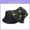 Unisex Flower Smiley Face Print Fisherman Cap Sun Hat New Summer Style