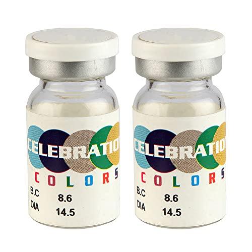 Celebration Color Yearly Coloured Contact Lenses 1 Pair (Purple Aura,-1.75)