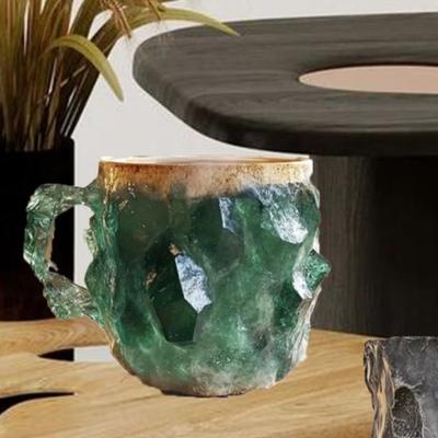 Taza de café 300ml resina de cristal mineral simple moderna taza de café de cristal mineral