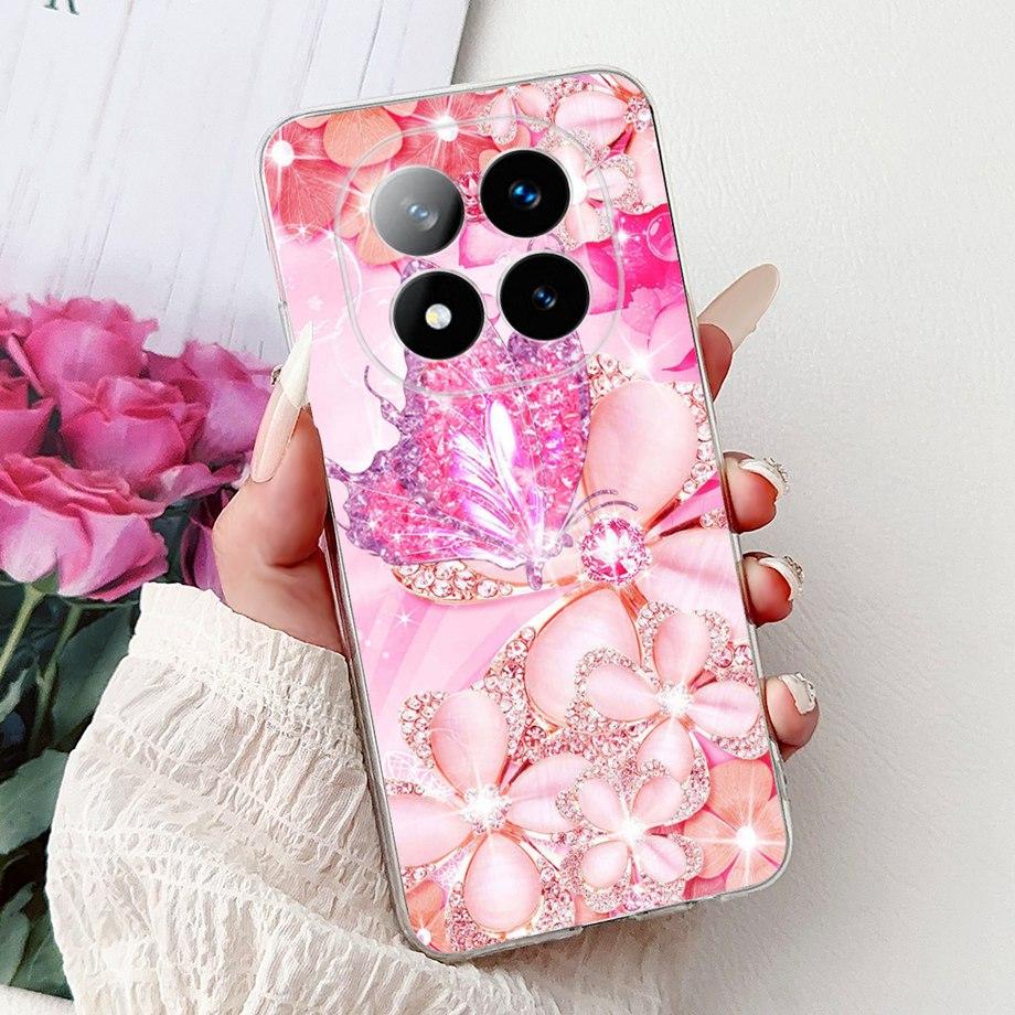 For Xiaomi Redmi Note 14 Pro+ 14Pro Note14 4G 5G Phone Case Back Cover Girly Fashion Flower Butterfly Paintong Soft TPU Fundas