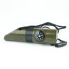7 in 1 Emergency Whistle Multi functional Outdoor Safety Whistle with Compass Signal Mirror LED Light for Camping