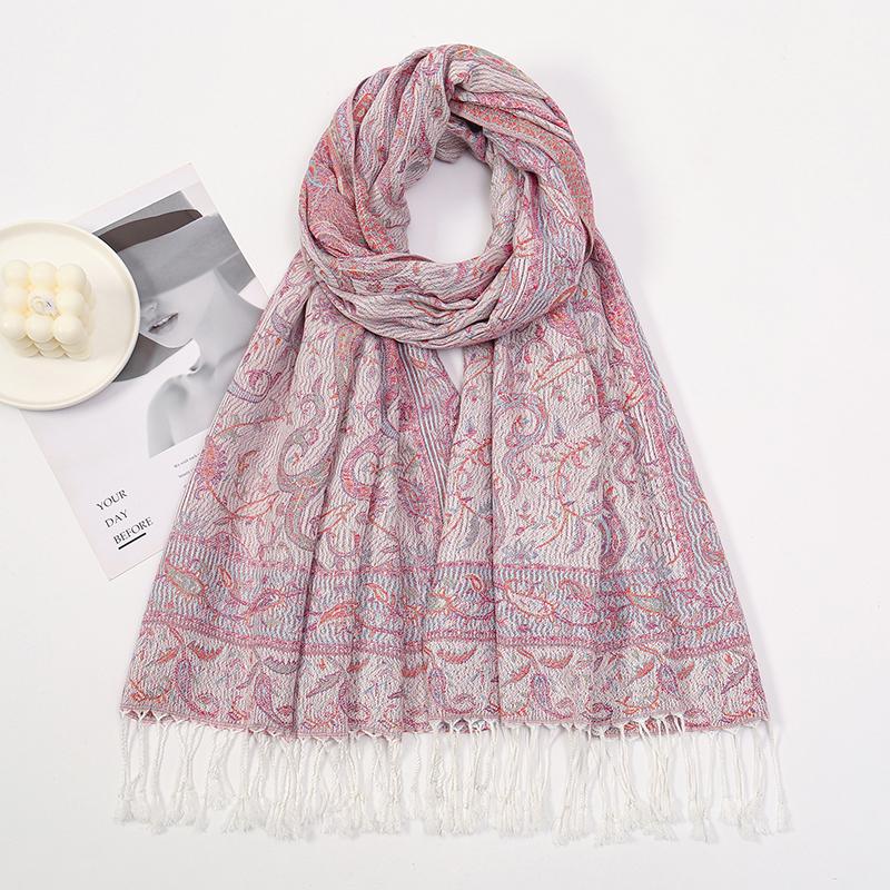 Luxury Brand Cashmere Women Scarf Printed Winter Warm Shawl and Wraps Pashmina Bandana Long Jacquard Paisley Female Foulard