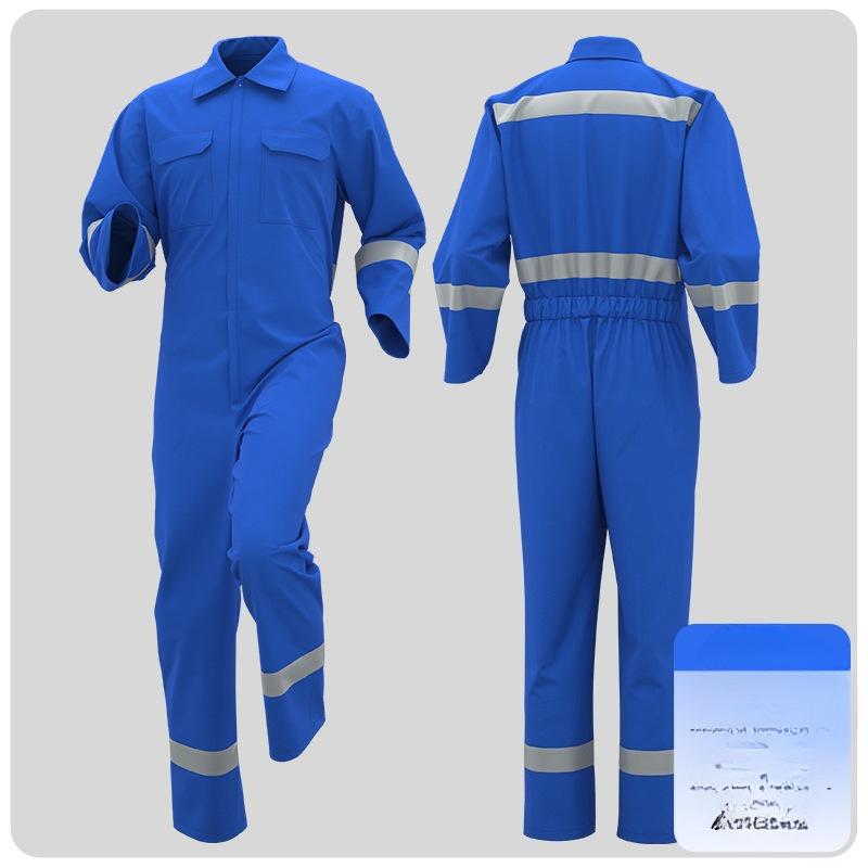 Men Reflective Coverall Jumpsuit Spring Autumn Wear Resistant Welder Mechanic Shipyard Workwear Custom Durable Safety Gear 160