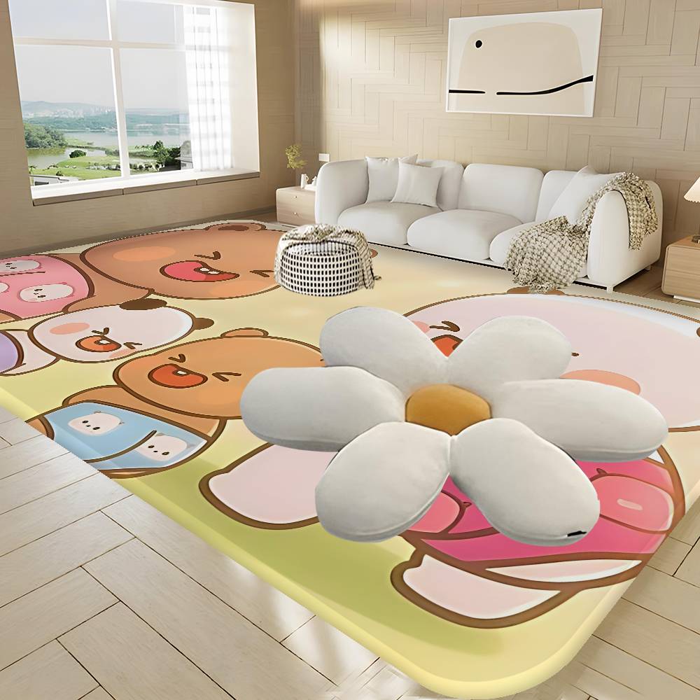 Bubu And Dudu Cute Cartoon Floor Mat INS Style Soft Bedroom Floor House Laundry Room Mat Anti-skid Household Carpets