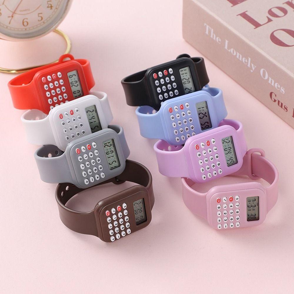 Multifunctional Electronic Digital Calculator Cartoon Sports Electronic Watch  Kids