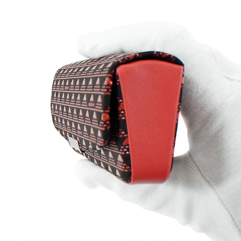 Inden Eyeglass Mount Fuji Black with Red [Inden-ya] Case, Deerskin, Takane, Pattern, Lacquer, 2812-21