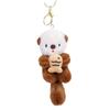 Cartoon Sea Otter Plush Keychain: Cute Fish-Hugging Sea Dog Pendant for Backpacks & More