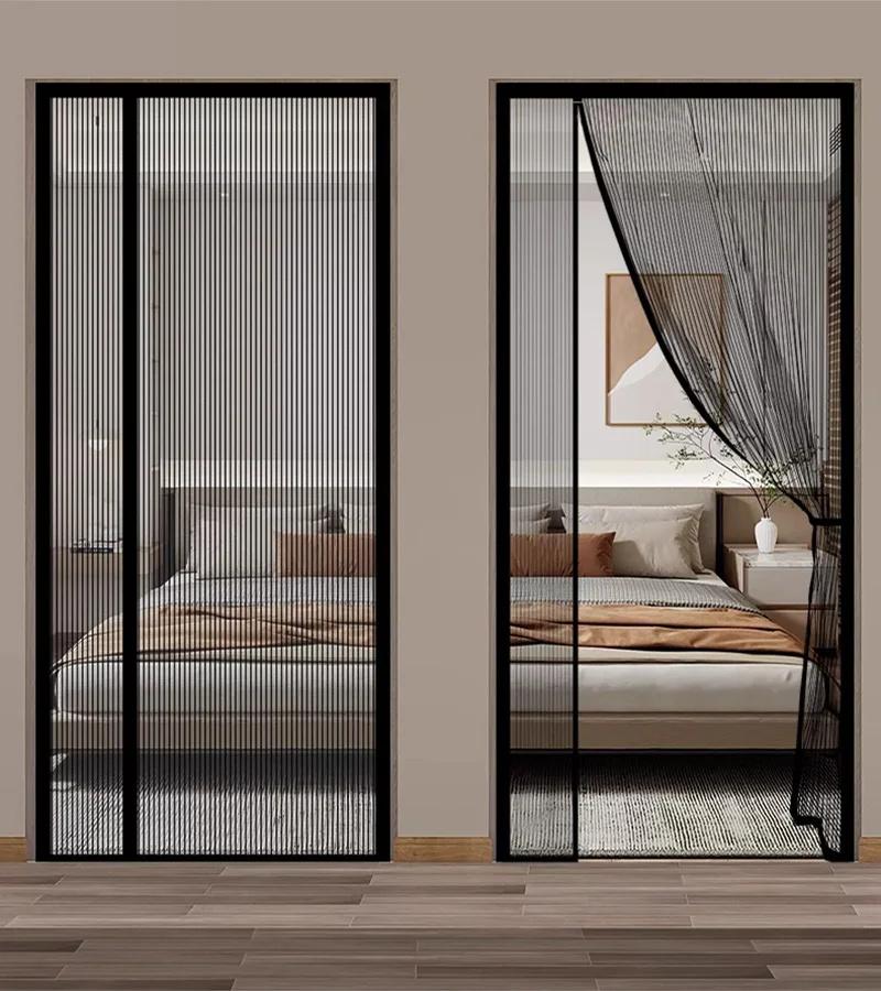 Side-Open Magnetic Door Curtain Summer Mosquito & Fly Proof Home No Punching Magnetic Screen Door Curtain Anti Mosquito Insect Fly Bug Door Curtain