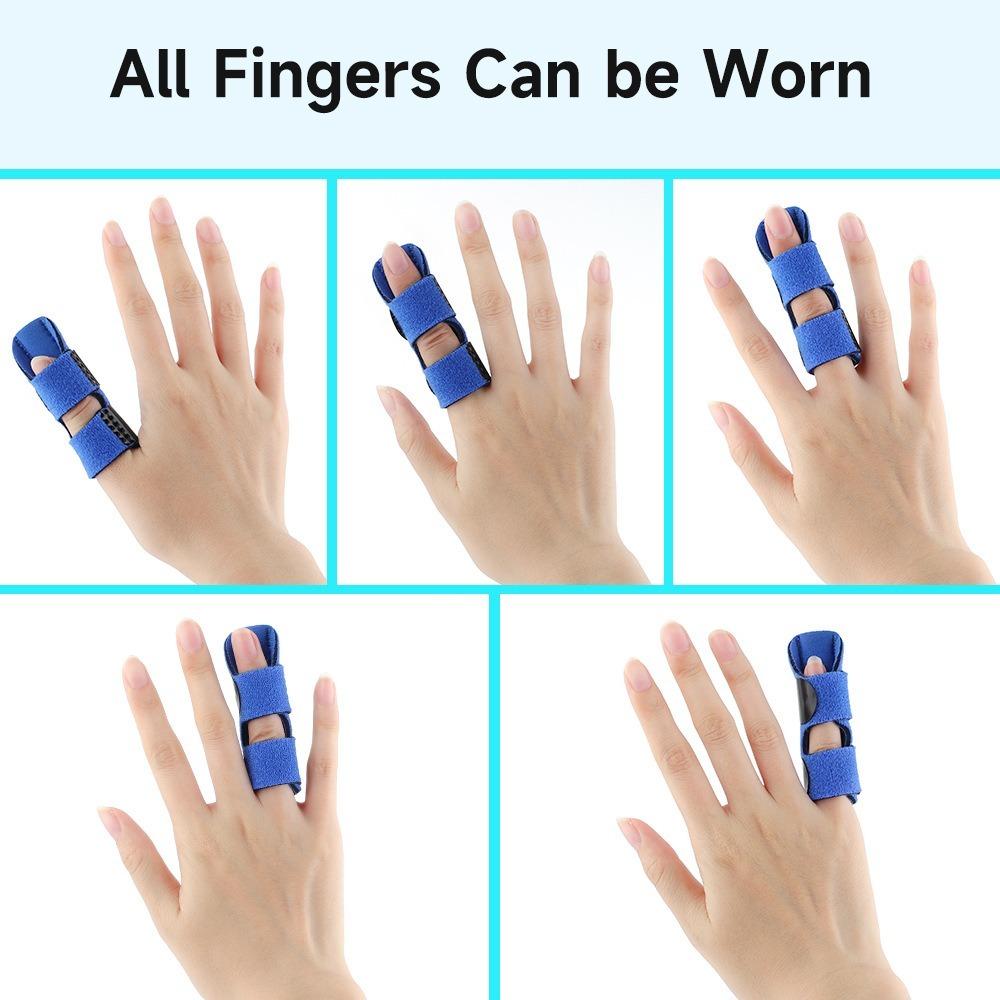 1Pc Finger Splint With Aluminum Strip Finger Correction Fixation Protector Soft Breathable Hand Protection Healthy Care