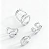 Party Daily Wear Rings Set Geometric lady Fashion suit 4Pcs exquisite  Handmade