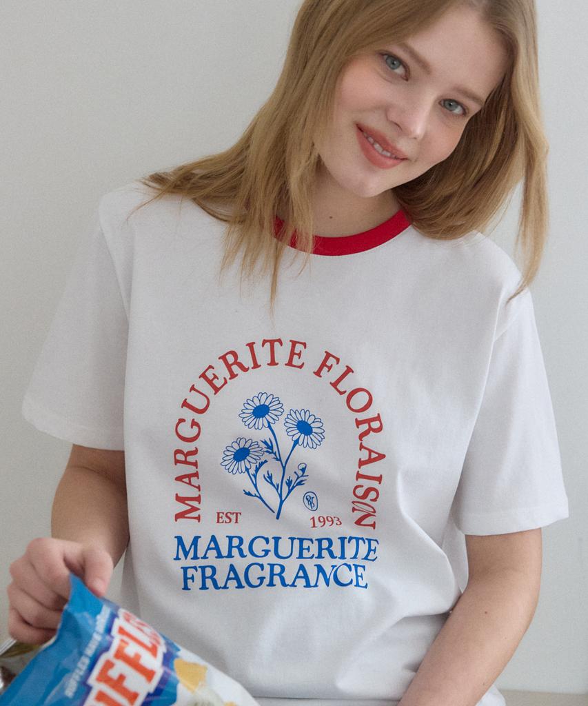 OURHOPE Two-Tone Margaret T-Shirt - White