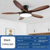 42/52/60-inch Full Spectrum Restaurant Fan Light Variable Frequency Household LED Electric Ceiling Fan Light Nordic Big Five Leaf Ceiling Fan Lamp