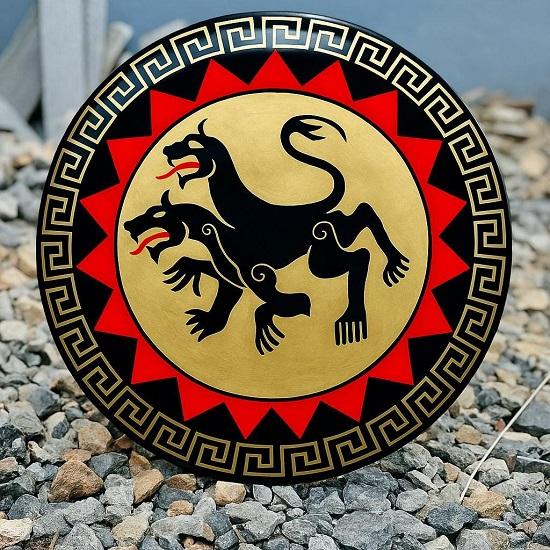 

Щит Цербера Греческий Гоплит Древний Воин Круглый Щит Спартанский Боевой Щит Мифическая Греция Реквизит или Настенный Декор