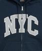 Mark Gonzales Nyc Applique Zip-Up Hoodie - Navy
