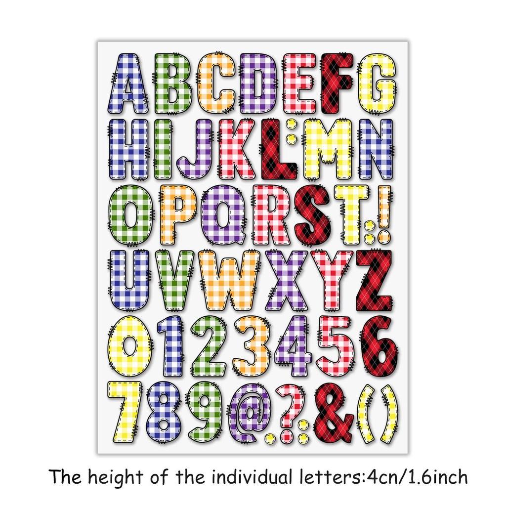 Precious letter stickers A-Z 0-9, suitable for clothing and DIY stickers. Easy to cut. Can be printed on bags and baby T-shirts
