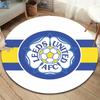 Kulatý koberec Leeds United Football Club, Koberec do obývacího pokoje, ložnice, k pohovce, herny, Protiskluzová podložka