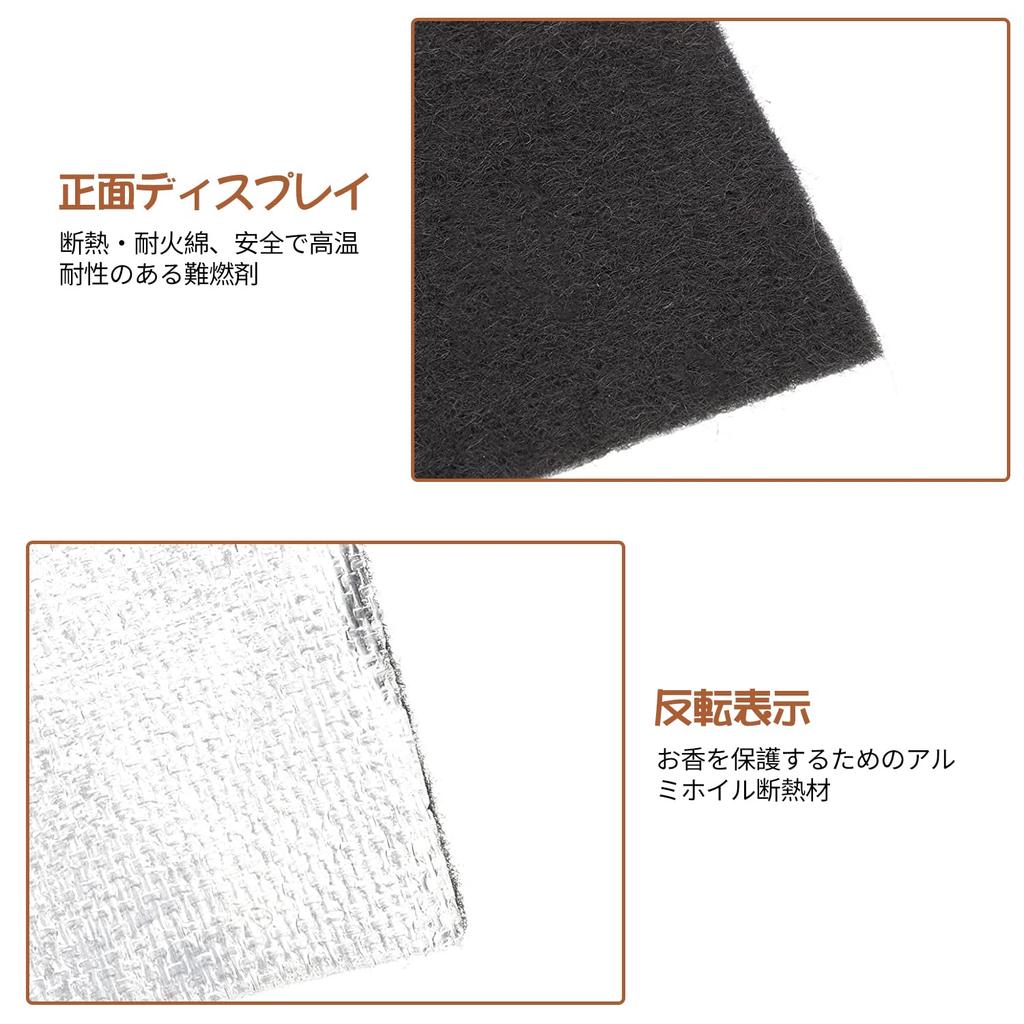 Doyime Horizontal Incense Burner Non-Flame Cotton Incense Stick Mat, Flame-Retardant Cotton, Fire-Resistant Cotton, Set of 20, Horizontally Operated,